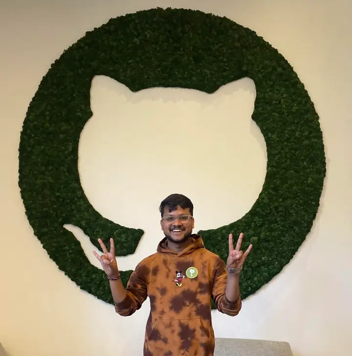 Nishkarsh Raj at GitHub Universe, San Francisco