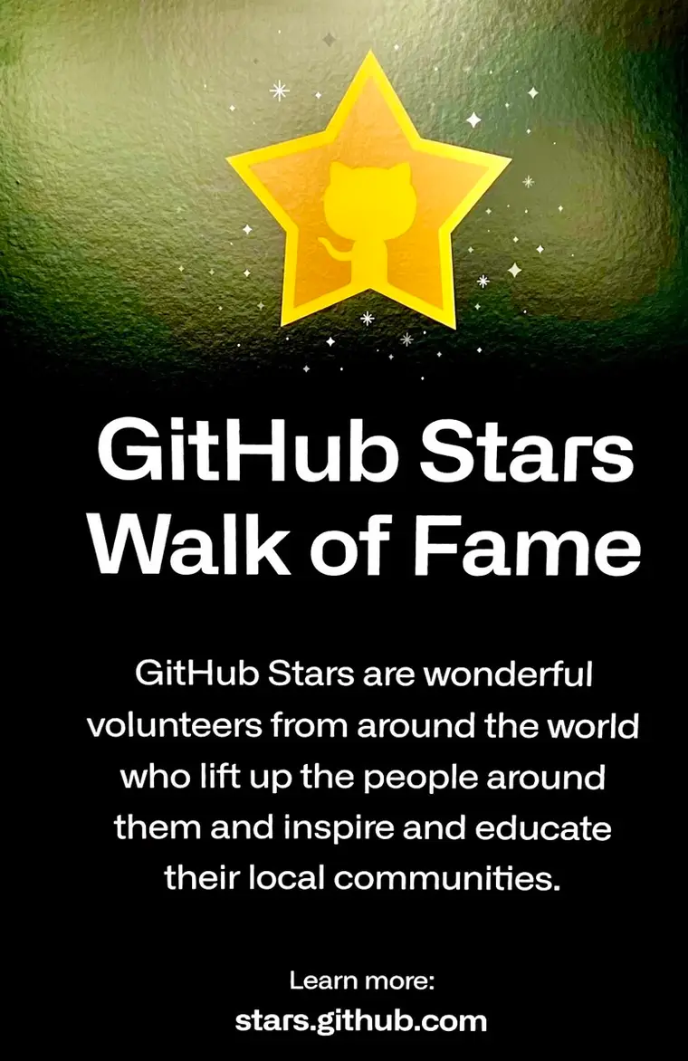 GitHub Stars Walk of Fame signage