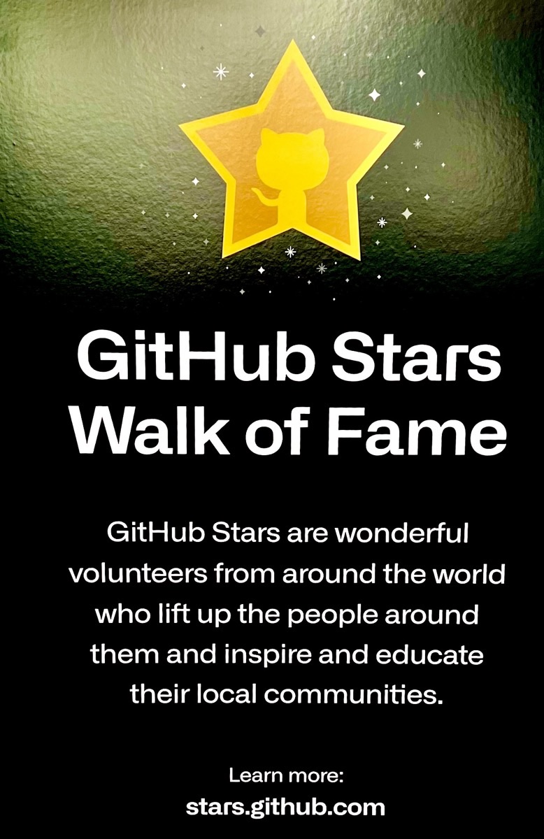 GitHub Stars Walk of Fame signage